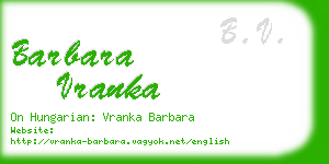 barbara vranka business card